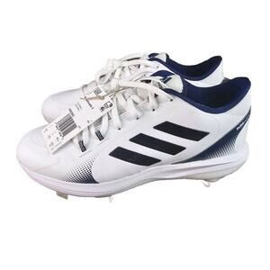 Adidas Pure Hustle 2‎ Women’s Softball Cleats Size 8.5, White/Navy Blue.